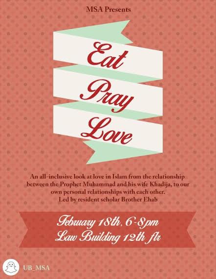 UB MSA Presents: Eat. Pray. Love
